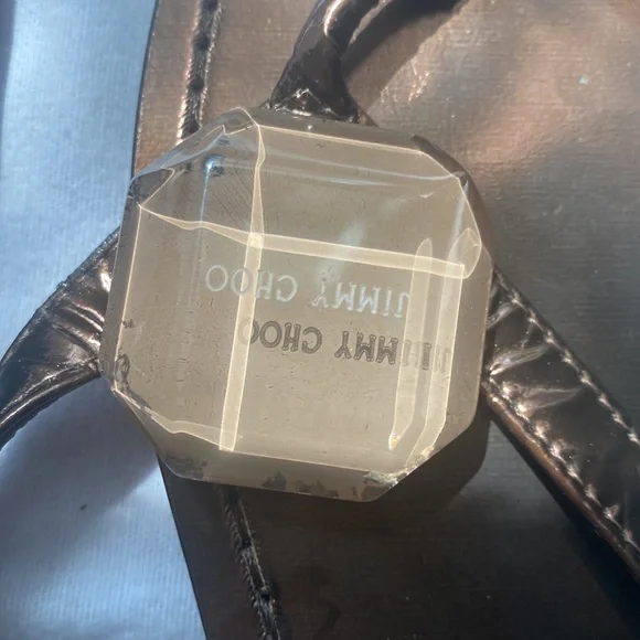 Jimmy Choo Wilma Bronze Metallic Sandal Flip flop 40 - Picture 4 of 5